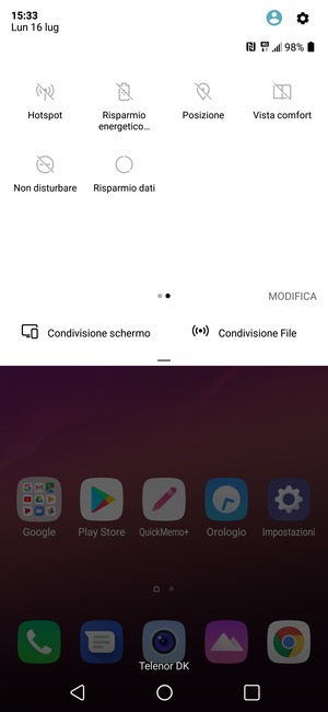 Attiva Risparmio energetico..