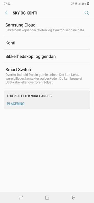 Vælg Sikkerhedskop. og gendan
