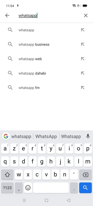 Saisissez le nom de l'appli et sélectionnez Rechercher