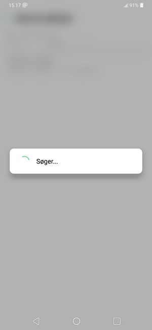 Afvent at søgningen er afsluttet