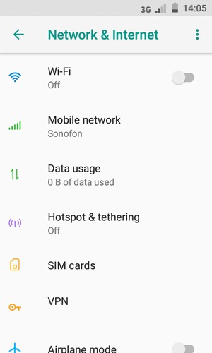 Select Wi-Fi