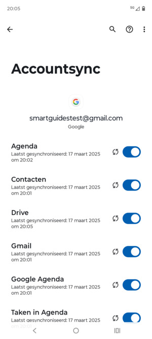Zorg ervoor dat Contacten geselecteerd is