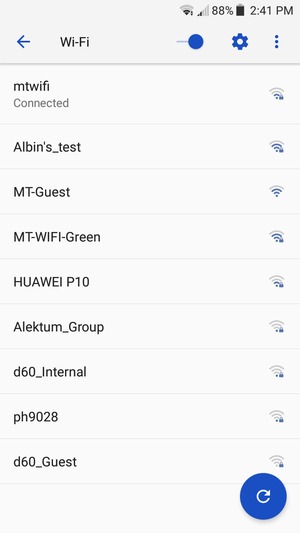 You are now connected to the Wi-Fi network