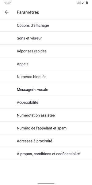 Sélectionnez Messagerie vocale