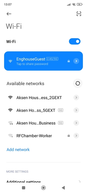 You are now connected to the Wi-Fi network