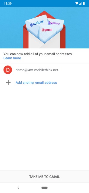 Select TAKE ME TO GMAIL