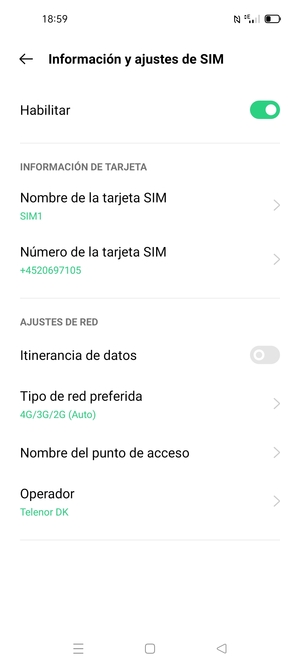 Para cambiar la red en caso de problemas de conectividad, seleccione Operador