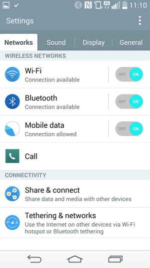 Select Tethering & networks