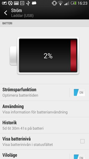 Aktivera Strömsparfunktion