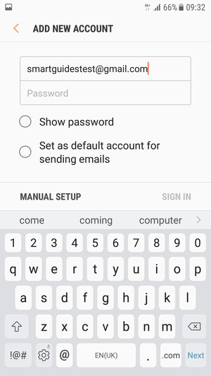 Enter your Gmail  address and select Next