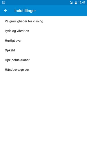 Hvis du ser dette skærmbillede, vælg Opkald