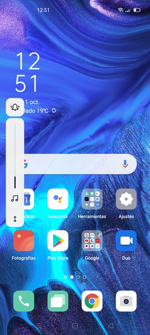 Seleccione Sonido para cambiar el modo de vibración