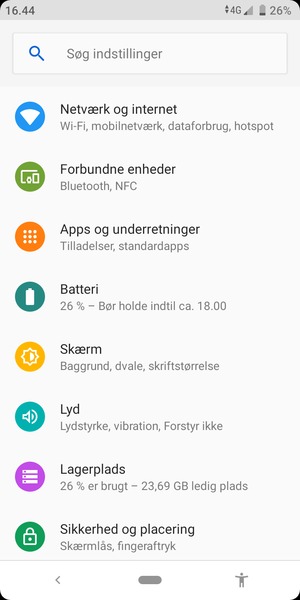 Vælg Netværk og internet