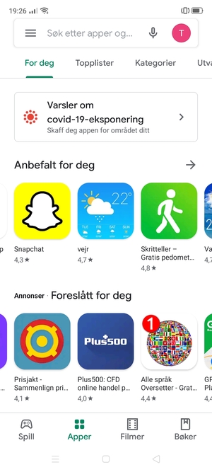 Velg søkefelt