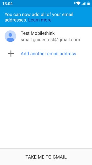 Select TAKE ME TO GMAIL