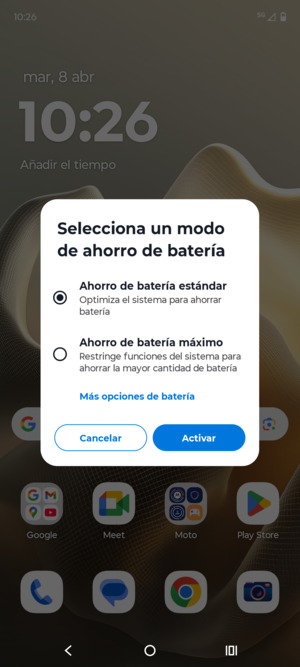 Seleccione Activar