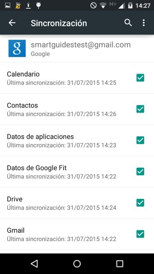 Asegúrese de haber seleccionado Contactos