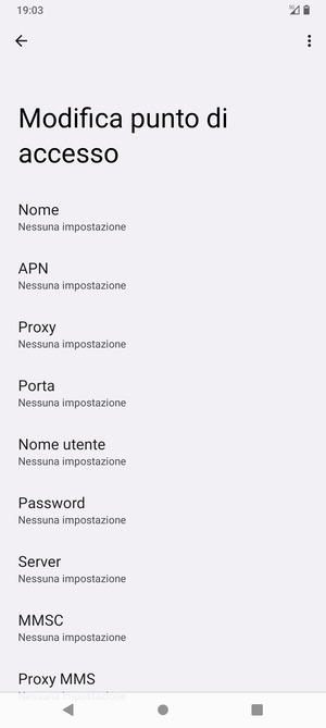 Inserisci informazioni MMS