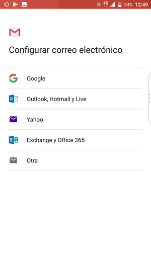 Seleccione Outlook, Hotmail y Live