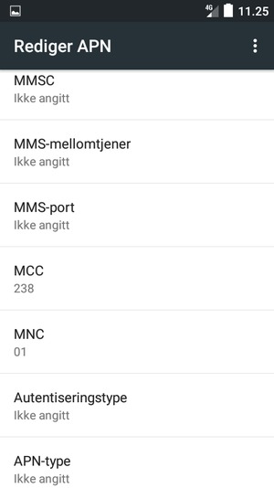 Bla ned og skriv inn MMS-informasjon
