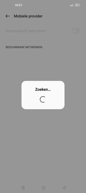 Wacht tot de zoekopdracht beëindigd is