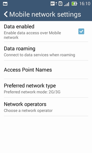 Select Access Point Names