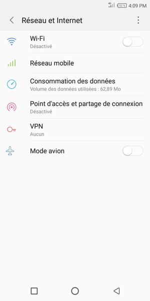 Sélectionnez Wi-Fi