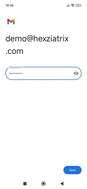 Enter your Password and select Next