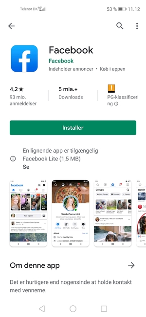 Vælg Installer