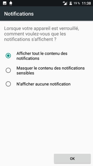 Sélectionnez votre option préférée et sélectionnez OK