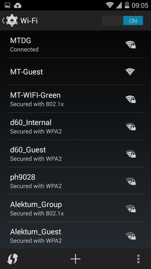 You are now connected to the Wi-Fi network