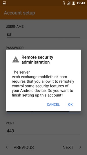 Select OK