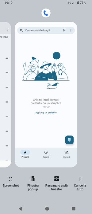 Scorri verso l'alto le app per chiuderle