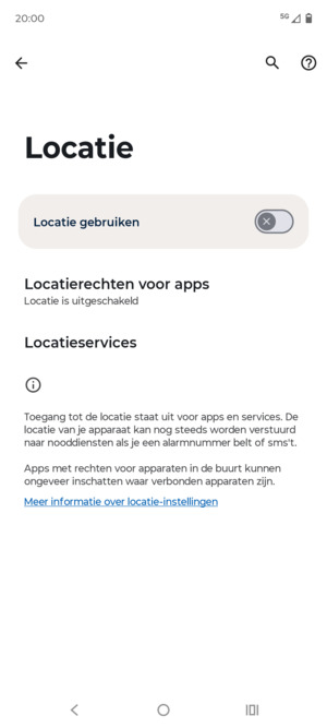 Schakel Locatie gebruiken uit