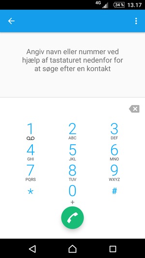 Tryk og hold 1-tallet nede
