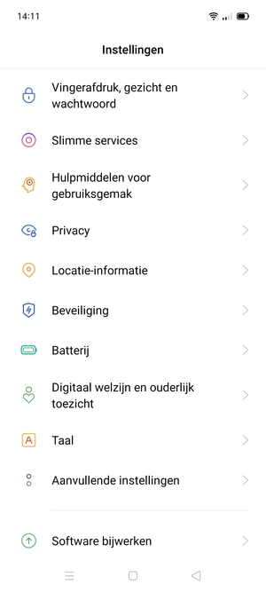 Scroll naar en selecteer Beveiliging