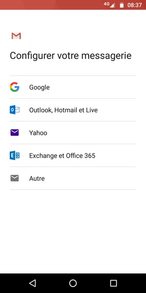 Sélectionnez Google