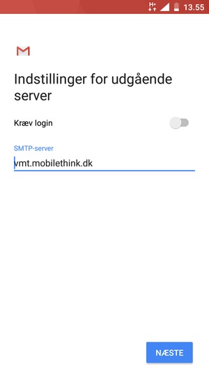Slå Kræv login fra og vælg NÆSTE