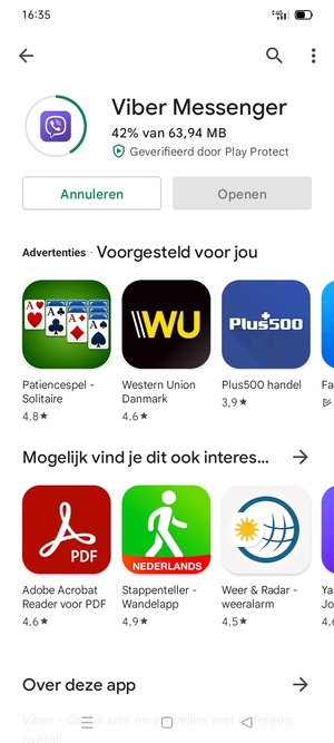Wacht tot het installatieproces beëindigd is