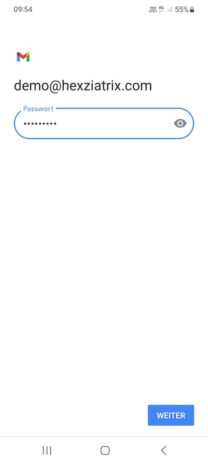 Geben Sie Ihre Passwort ein und wählen Sie WEITER