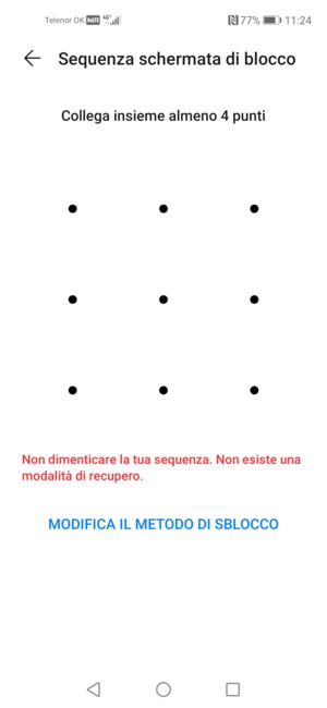 Disegna una sequenza di sblocco