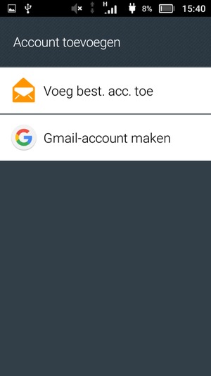 Selecteer Voeg best. acc. toe