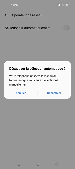 Sélectionnez Désactiver