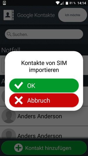 Wählen Sie OK