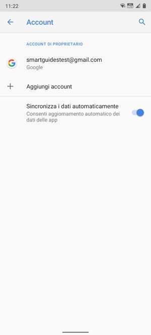 Seleziona il tuo account Google
