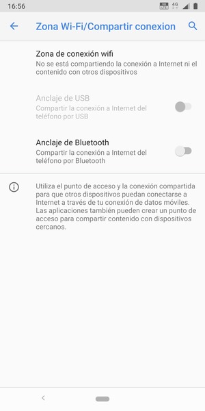 Seleccione Zona de conexión wifi