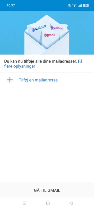 Vælg Tilføj en mailadresse