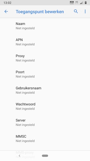 Voer internetgegevens in