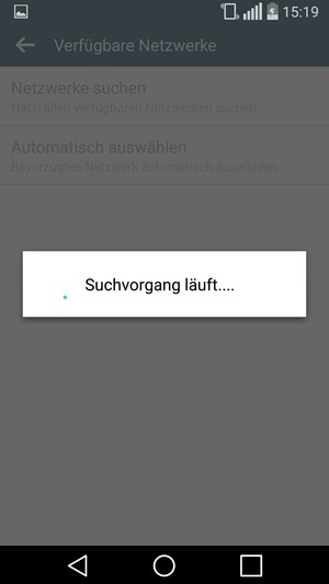 Warten Sie, bis die Suche abgeschlossen ist