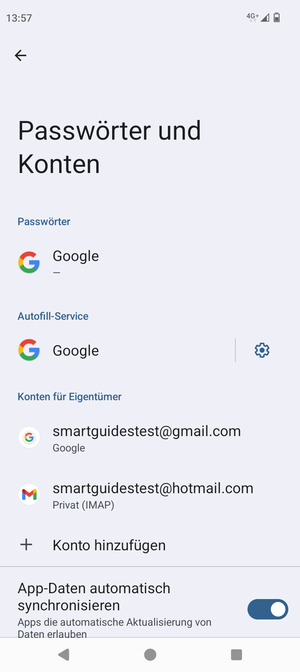 Wählen Sie Ihr Google Konto